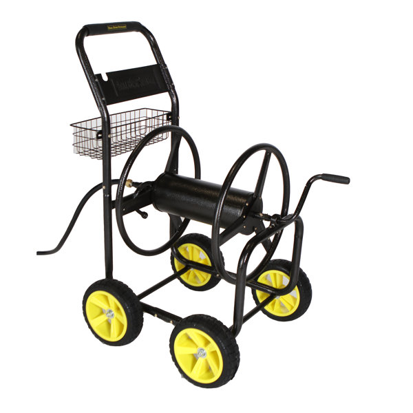 Real Hose Storage 4wheel Industrial Hose Reel Cart With Noflat Wheels